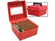 Deluxe R 100 Series Small Rifle Ammo Box 100 Round Red