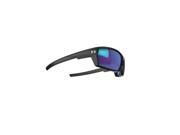 UA Ranger Storm Sunglasses Shiny Black Frame Gray Polarized Blue Mirror Lens