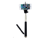Extendable Self Portrait Selfie Handheld Stick Monopod With Smartphone Adajustable Holder For iPhone Samsung Camera With 1 4 Inch Screw Hole black