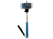 Extendable Selfie Handheld Stick Monopod Pod for iPhone Samsung camera with 1 4 inch Screw Hole Blue