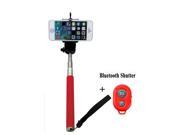 Extendable Self Portrait Selfie Handheld Stick Monopod With Large Size Smartphone Adjustable Phone Holder And Bluetooth Remote for iPhone 6 Samsung Big Scree