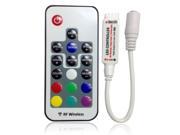 RF Wireless Controller with 17 Key Remote Control for 5050 3528 RGB LED Strip Lights 5 24V 12A