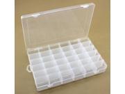 36 Grid Adjustable Dividers Clear Plastic Jewelry Box Organizer Storage Container
