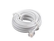 10M White 4 Conductor Telephone Male to Male RJ11 Plug Adapter Cable for Landline Telephone