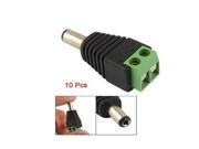 WWH 10 Pcs 2.1x5.5mm Male Jack DC Power Adapter for CCTV Camera