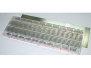 WWH BB830T Transparent Solderless Plug in BreadBoard 830 tie points 4 power rails 6.5 x 2.2 x 0.3 inches 165 x 55 x 9mm
