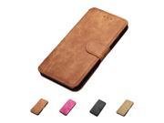 Deluxe Vintage Matte Leather Flip Wallet Case Stand Cover For iPhone 6s