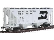 Walthers 37 2980 Cubic Foot 2 Bay Covered Hopper Ready to Run Burlington N
