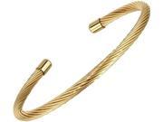 Gold Plated Stainless Steel Wire Cuff Bracelet