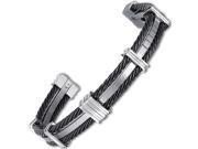 Titanium Black Cable 8.5 Inch Cuff Bracelet