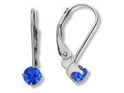 September 10 Karat White Gold Created 0.50tcw. 4mm Sapphire Leverback Gem Earrings September 10 Karat White Gold Created 0.50tcw. 4mm Sapphire Leverback Gem Earrings