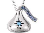 HERSHEY S KISSES® Silver September CZ Pendant with Chain
