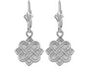 Genuine Sterling Silver Four Point Celtic Knot Earrings