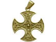 Celtic 10 Karat Gold 4 Way Trinity Knot Pendant with Chain