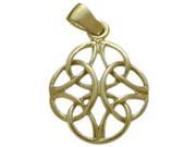 Celtic 10 Karat Yellow Gold Knot Pendant with Chain