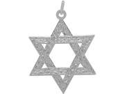 Genuine Sterling Silver Large Detailed Star of David Pendant with chain