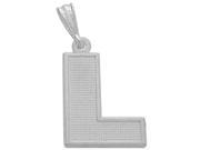 Sterling Silver Initial L Pendant with Chain