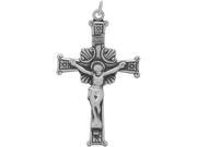 Large Detailed Sterling Silver Religious Crucifix with chain