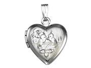 Genuine Sterling Silver Heart with Birds Locket with a chain