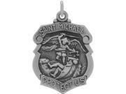 Sterling Silver St. Michael Religious Medal Medallion with chain