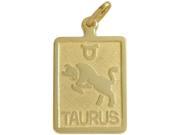 10 Karat Yellow Gold Taurus Zodiac Pendant with Chain