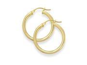 1 Inch Traditional Yellow Gold Hoop Earrings