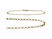 10K Yellow Gold 10 Inch Belcher Style Anklet