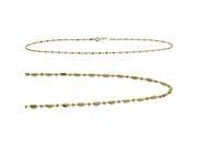 10K Yellow Gold 10 Inch Bead Style Anklet