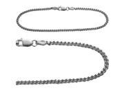 10K White Gold 10 Inch Curb Style Anklet