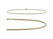 10K Yellow Gold 10 Inch Solid Rope Style Anklet