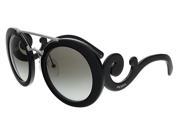 Prada PR013SS 1AB0A7 Black Round Baroque Sunglasses
