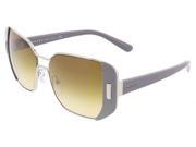 Prada PR 59SS UR91G0 Silver Grey Rectangular Sunglasses
