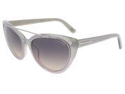 Tom Ford FT0384 S 80B Edita Clear Grey Cateye Sunglasses