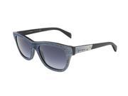 Diesel DL0111 S 05W Blue Denim Matte Black Wayfarer sunglasses