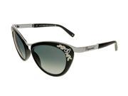 Dsquared DQ0096 S 01B Black Silver Cat Eye Sunglasses