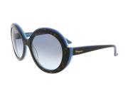Salvatore Ferragamo SF725S 235 Havana Blue Grey Round Sunglasses