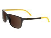 Ralph Lauren PH4092 S 550773 Matte Brown Slim Wayfarer Sunglasses