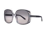 DSquared DQ 0109 S 03B Black Clear Oversized Square Full Rim Sunglasses