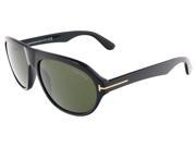 Tom Ford FT0397 S 01N IVAN Shiny Black Oval sunglasses