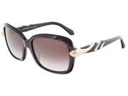 Roberto Cavalli RC879S S 82Z LESATH Black Violet Glitter Rectangle sunglasses