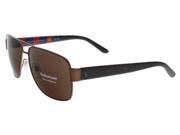 Ralph Lauren PH3085 926273 Matte Brown Aviator Sunglasses