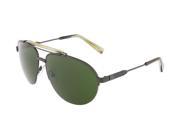 Ermenegildo Zegna EZ0007 S 09N Gunmetal Green Cream Gradient Aviator Sunglasses