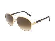 Ermenegildo Zegna EZ0013 S 30F Shiny Gold Brown Aviator sunglasses