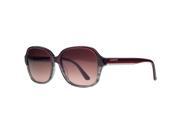 Lacoste L735 S 615 Red Brown Gradient Square Sunglasses