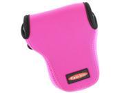 Compact Pink Neoprene Camera Case Bag for Canon EOS M Accessories EF M 18 55mm Lens