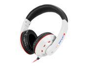 iRunzo Video Gaming Corded On the ear Headphones Wired Stereo Computer Headsets with 3.5mm Audio Jack 1.2m Cable Noise Cancelling for iPhone PC MP3 White