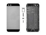Black Battery Back Rear Cover Housing Frame Replacement Sim Tray For IPhone 5S