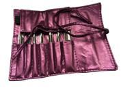 Purple Women Ladies Girls High Quality 7PCS Cosmetics Makeup Brush Set Leather Case