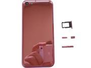 Pink Metallic Back Cover Housing Frame Bezel w Camera Lens Butotns For IPhone 5C