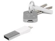 Key Chain Cable Ring USB Charger Sync Adapter Cable for Iphone 5 5c 5s white